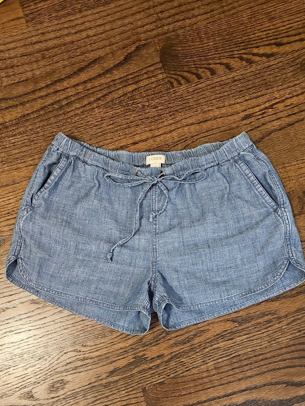 J. Crew Light Wash Denim Drawstring Women's Shorts